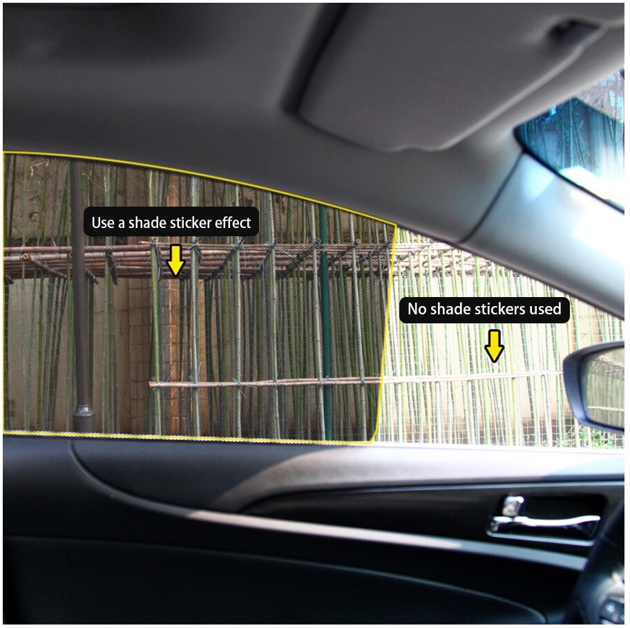 4 X Side Window Sunshade Static Cling Films Stickers Sun Shade Privacy Protector