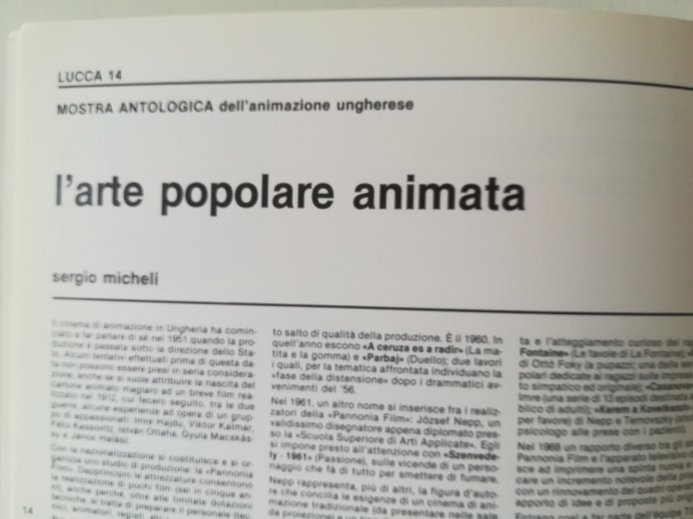 LUCCA COMICS 1980 SALONE INT. program CINEMA ANIMATION AND ILLUSTRATION