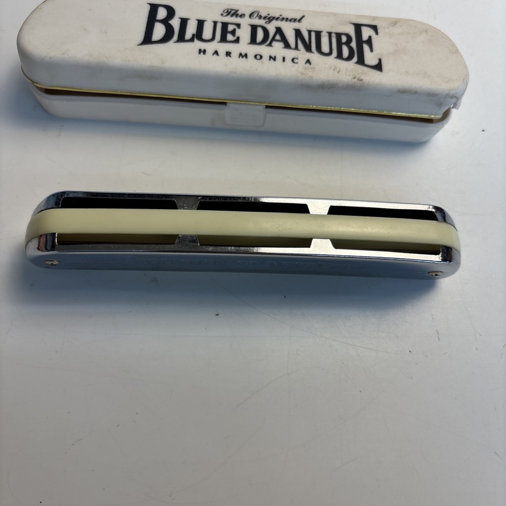 Vintage Blue Danube Tremolo Harmonica 7” w/ Case