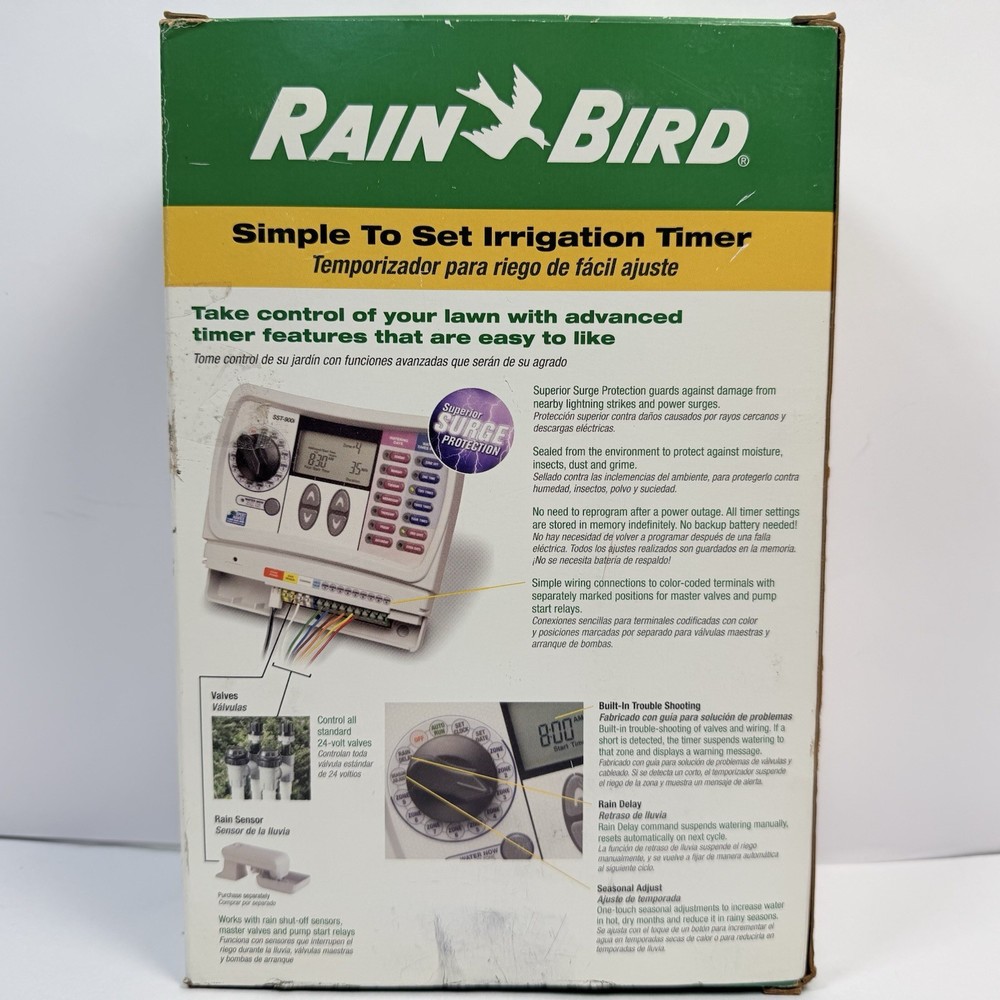 Rain Bird SST-600i Simple Set Irrigation Timer Controller 6 Zone Open Box