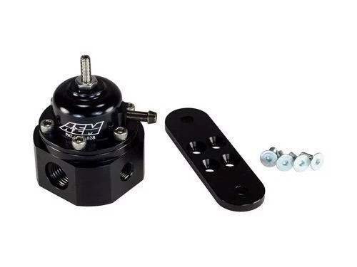 Universal Adjustable Black Fuel Pressure Regulator AEM 25-302BK Fast Shipping