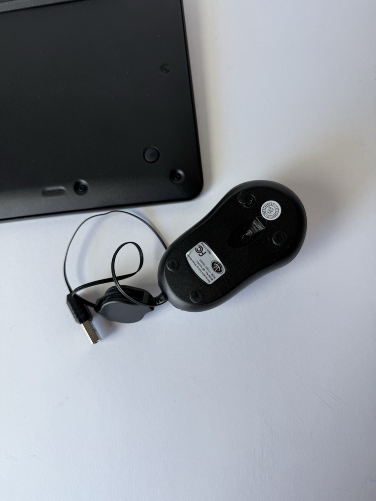 Power Head Compact Wired Keyboard Mouse Bundle PH-003 Black Touchpad