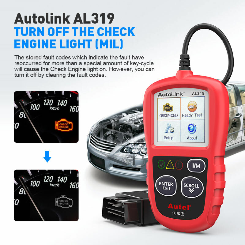 Autel Autolink AL319 OBD2 CAN OBDII Auto Car Code Reader Diagnostic Scanner Tool