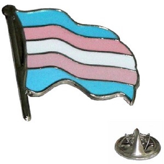 Transgender Pride Wavy Flag Lapel Pin