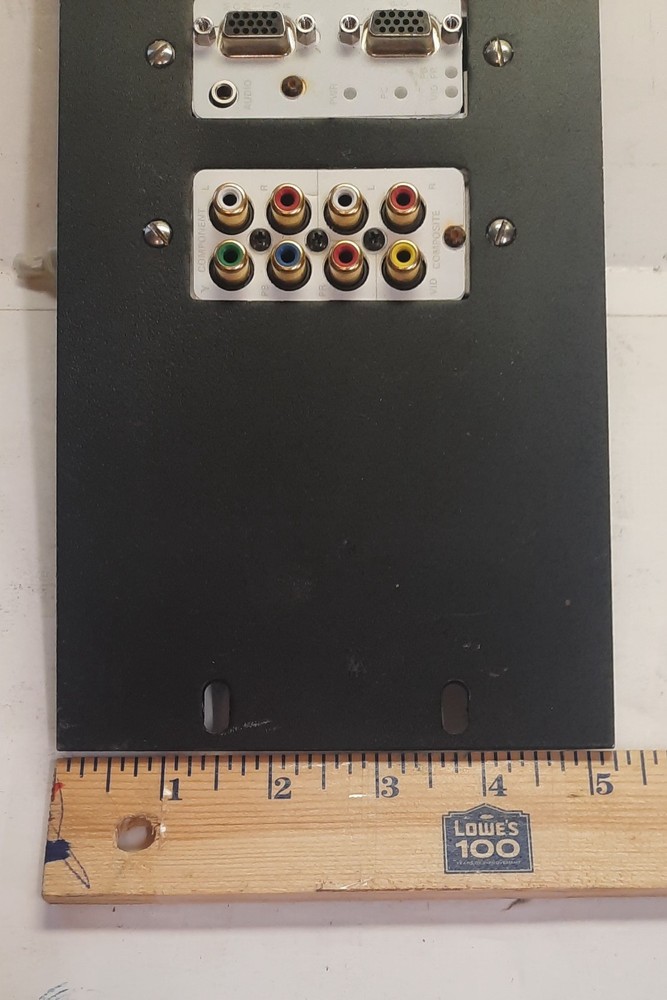 Crestron QM-WMC Input Wall Plate w/ QM-WMIC Microphone Input Module & MTG Plate
