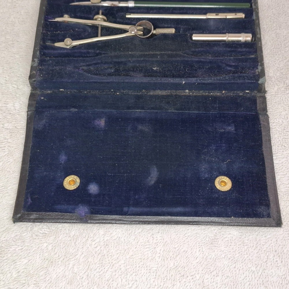 Vintage Compass Education Tools Maths Drawing Set in Original Case Not Complete