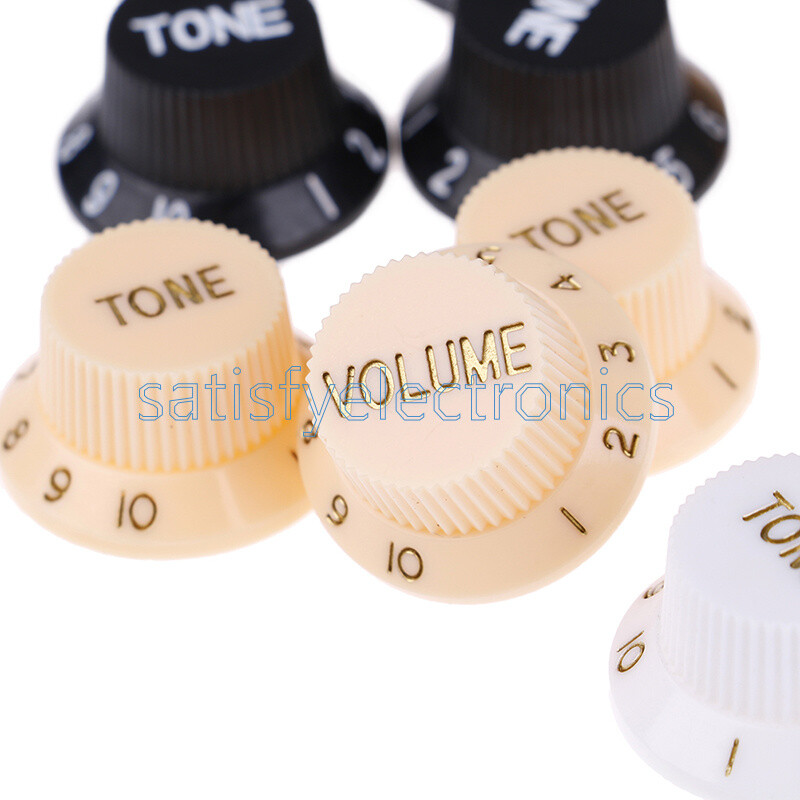 3Pcs/set Plastic Guitars Strat Knob 1-Volume 2-Tone Control Knobs For Guitar NEW