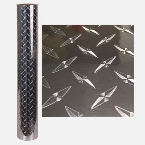 24'' x 10' DIAMOND PLATE SELF ADHESIVE VINYL- INDOOR / OUTDOOR DURABILITY