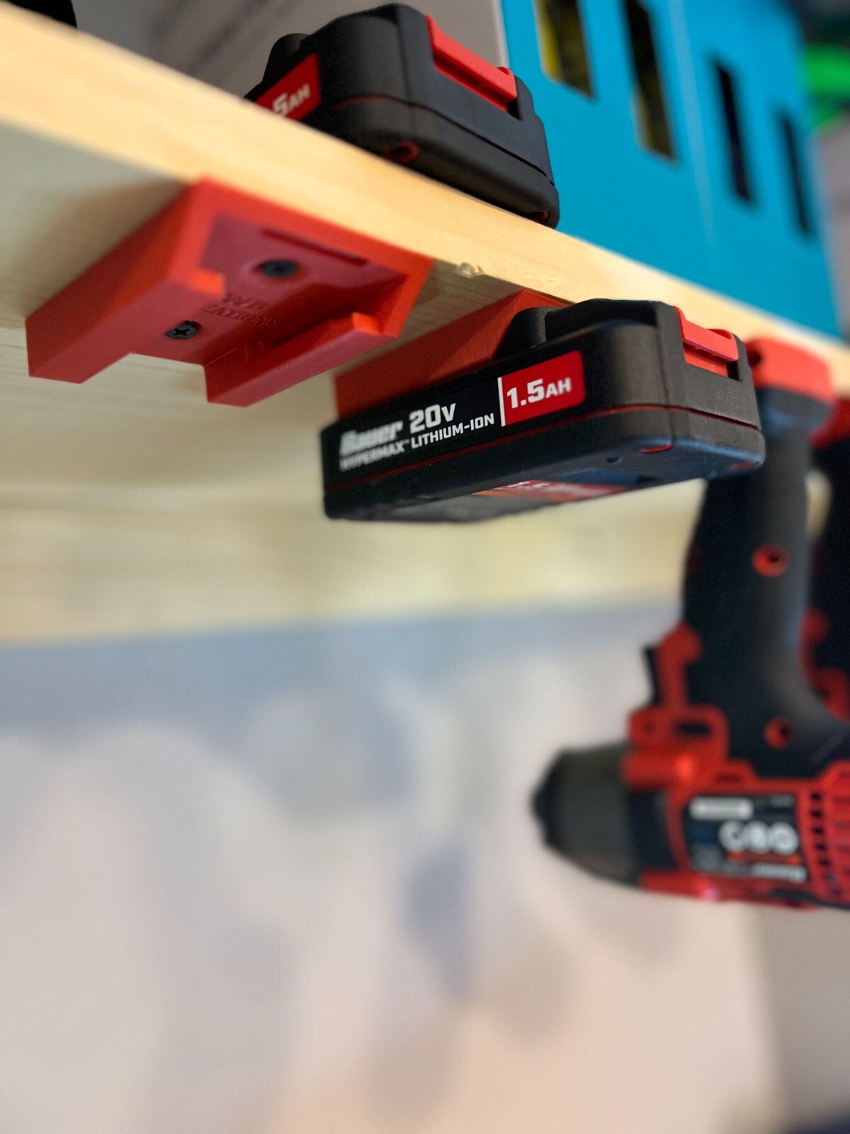 Bauer 20v COMBO Pack Battery and Tool Mount/Hangers/Holders