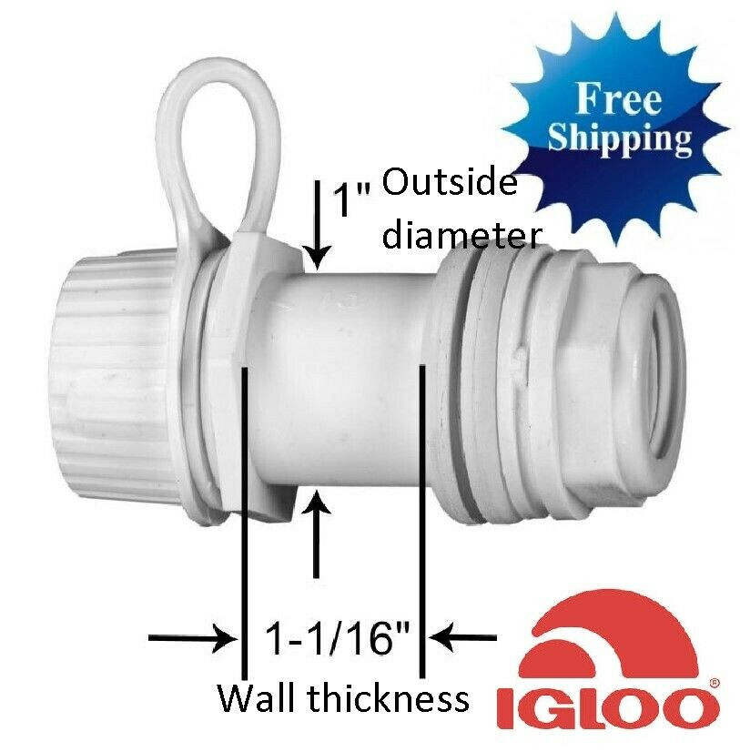 Igloo Authentic Cooler # 24011 Threaded Drain Plug Screw Cap Replacement Part