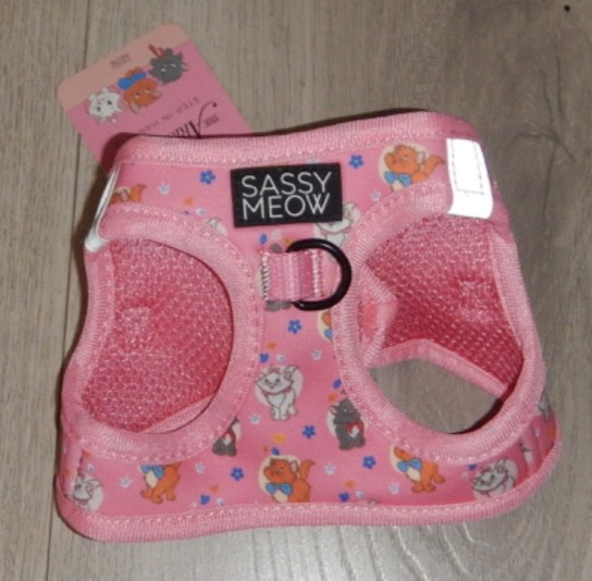 Disney The Aristocrats Sassy Meow Cat harness XSMALL PINK