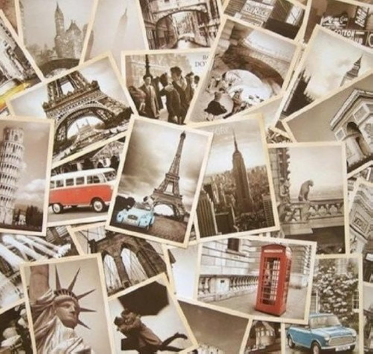 32 PCS 1 Set Vintage Retro Old Travel Postcards for Worth Collecting