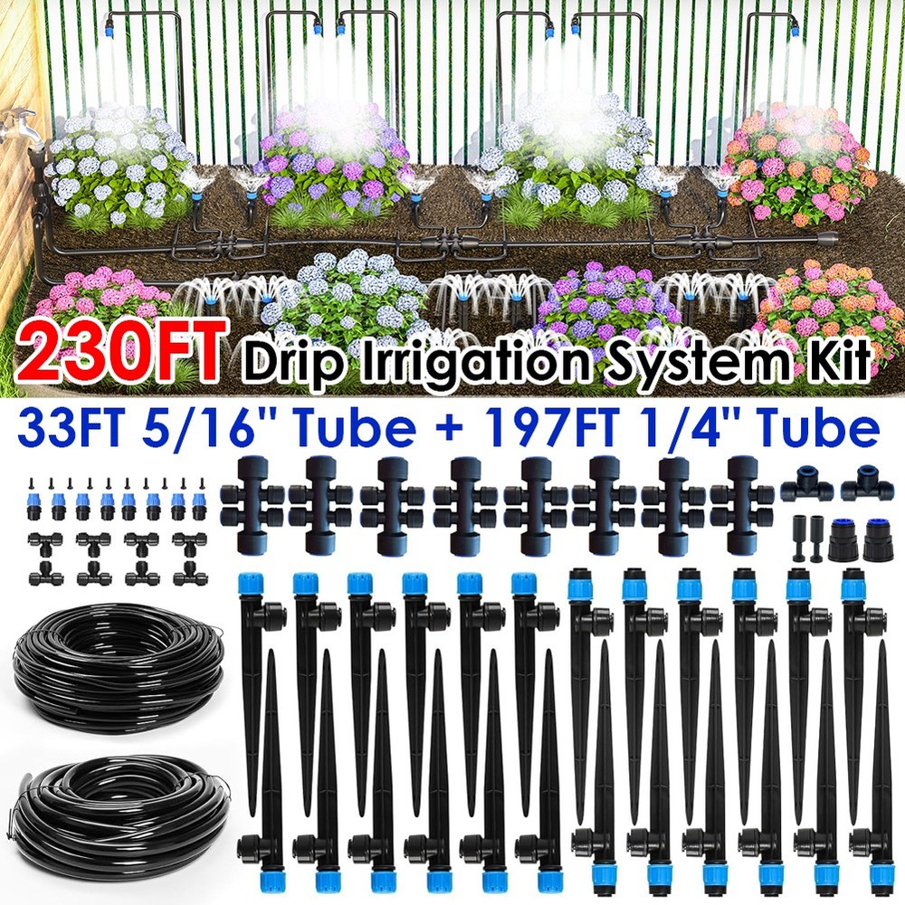 230FT Drip Irrigation System Kit, Automatic Garden Watering System for Plants