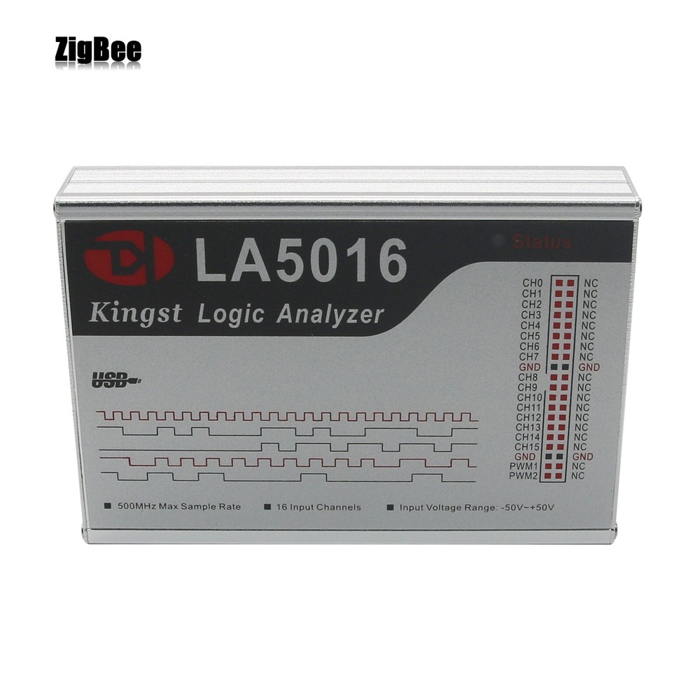 LA5016 USB Logic Analyzer 16 CH Max Sampling Rate 500M 10G Depth Adjustable