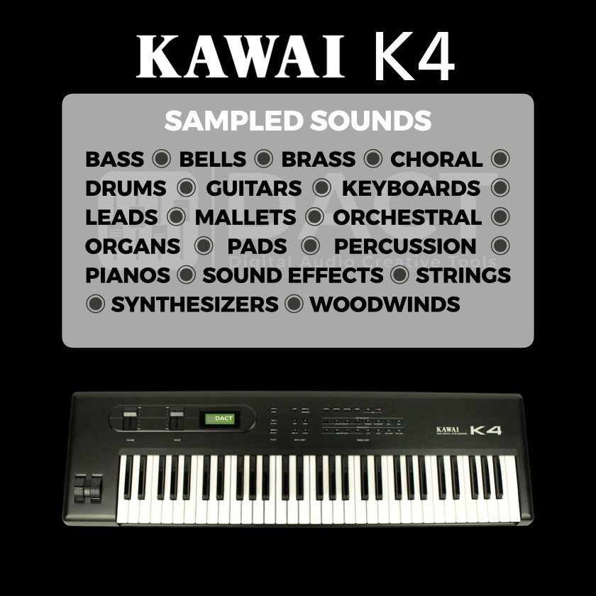 Kawai K4 Synthesizer Sample Library (2,200 Samples) - Instant Access