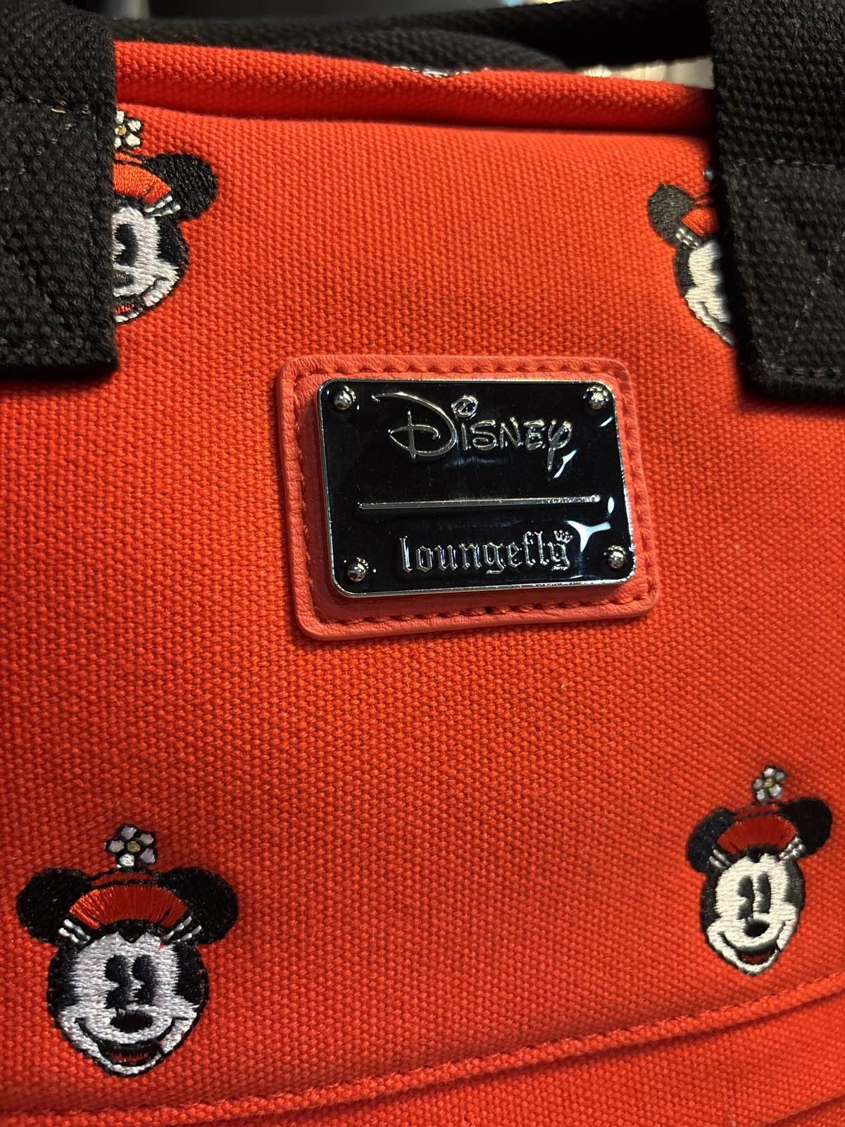 Loungefly Disney Minnie Mouse Red Embroidered Ears Mini Backpack NWOT