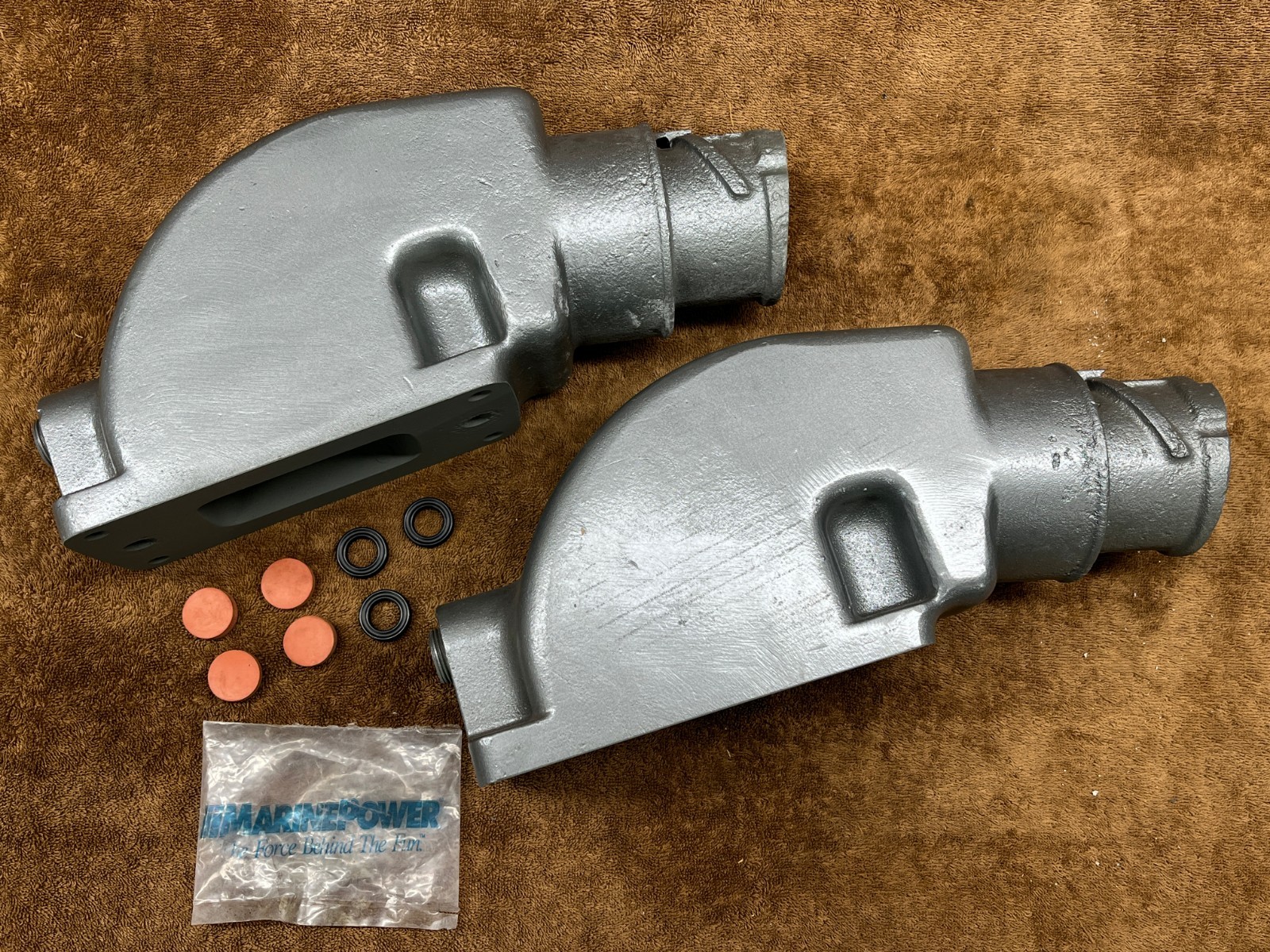 Marine Power 4.3L/262ci - 8.2L/502ci Aluminum Performance Exhaust Risers (Pair)