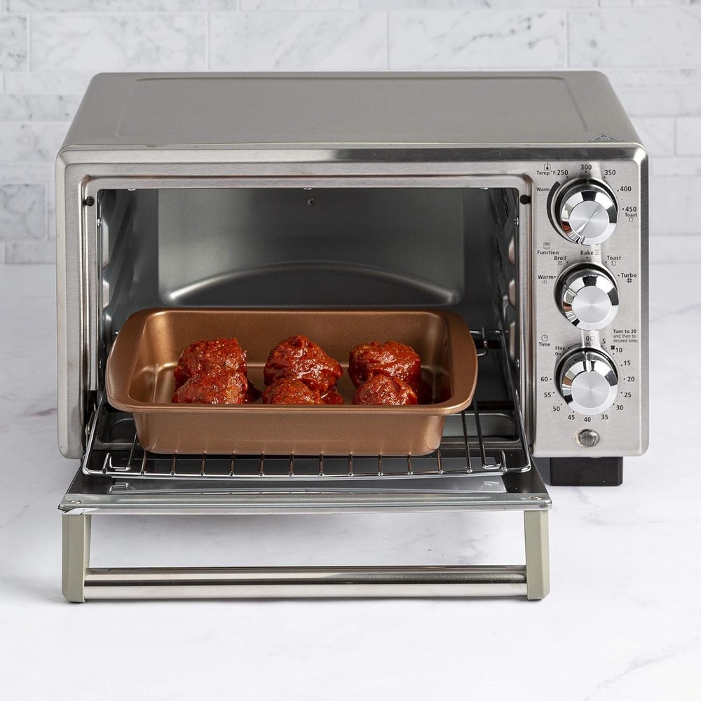 Ecolution Non-Stick Toaster Oven Bakeware Set, 4 Piece, 4-Piece, Copper