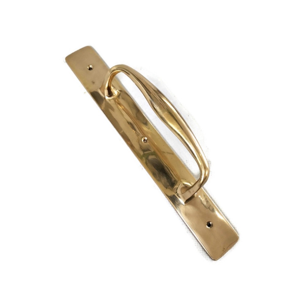 4 NARROW 12"x 1.1/2"inch barn door grab Solid Brass Handle 30cm PUB Pulls heavy