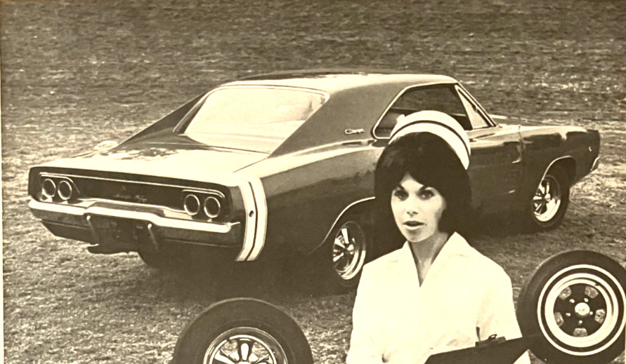 1968 Dodge Charger *Ready to Display*Cragar Mags Nurse *Original* car ad print c