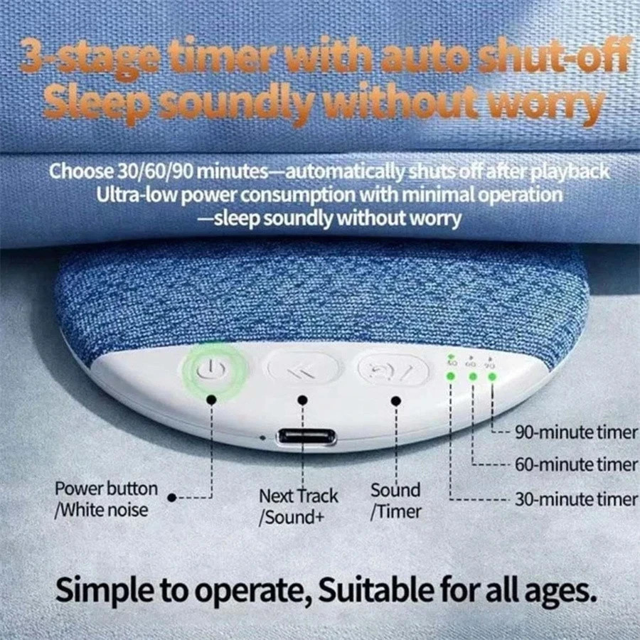 Under Pillow Speaker For Sleeping Bone Conduction Speaker With White Noise Timer