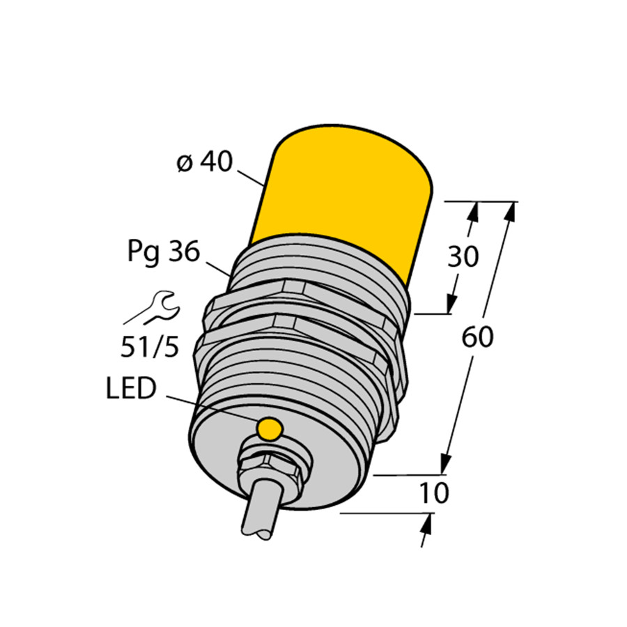 TURCK Ni25-G47-AP4X 15646 Inductive sensor PNP #