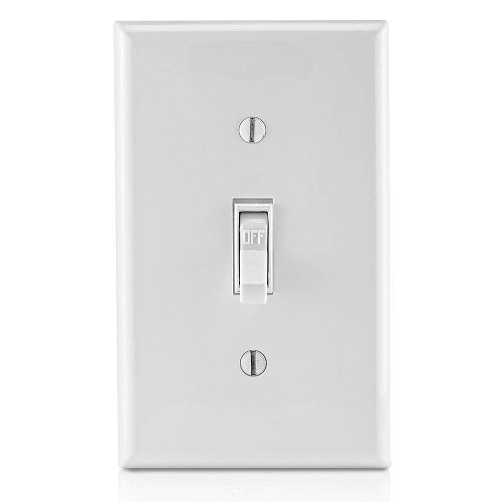 High-Performance 15 Amp Quiet Toggle Switches, 10-Pack - White Thermoplastic