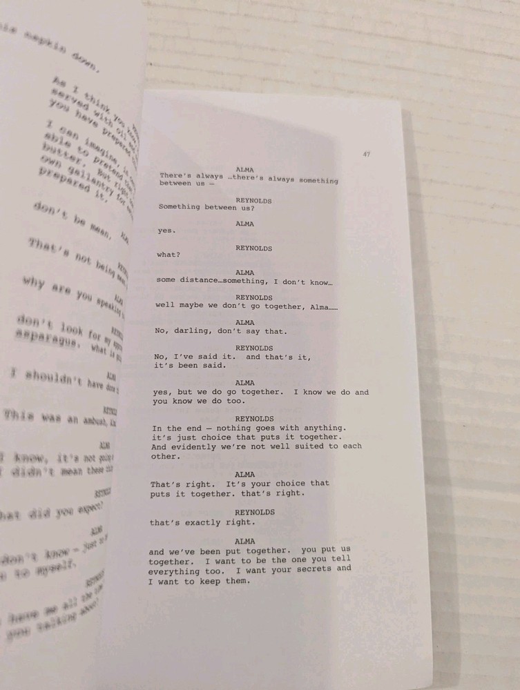 ORIGINAL PHANTOM THREAD SCRIPT by PAUL THOMAS ANDERSON - OSCAR CONSIDERATION FYC