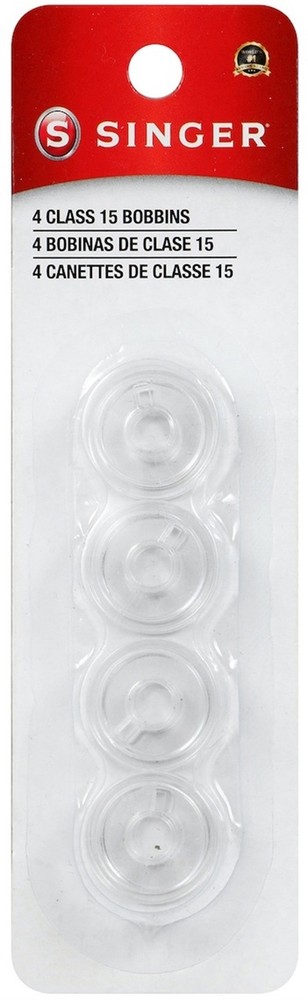 Singer Notions 2134 Plastic Class 15 Bobbins-4/Pkg (12Pk)