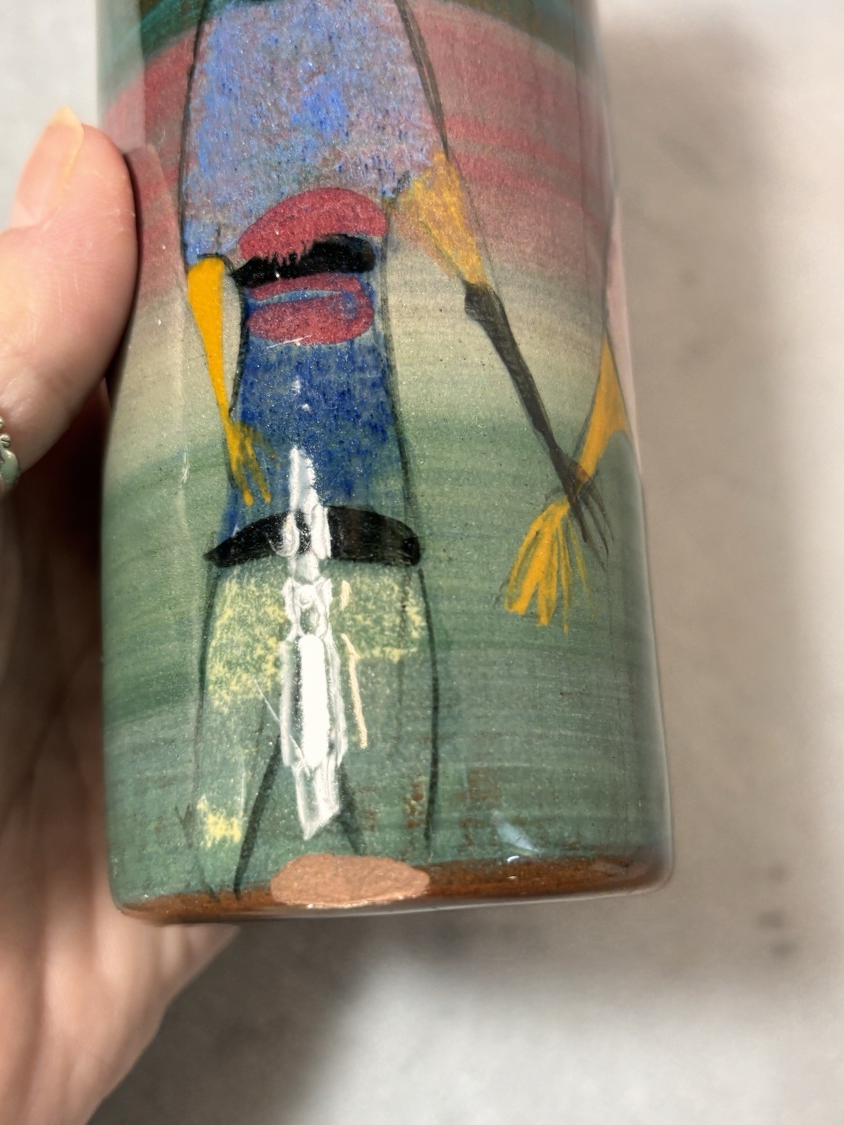 Polia Pillin Mid Century Modern Studio Art Pottery ceramic vase