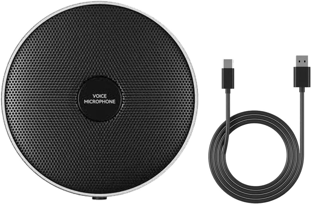 Omnidirectional Microphone for Desktop: Plug & Play USB for Meetings & Classes