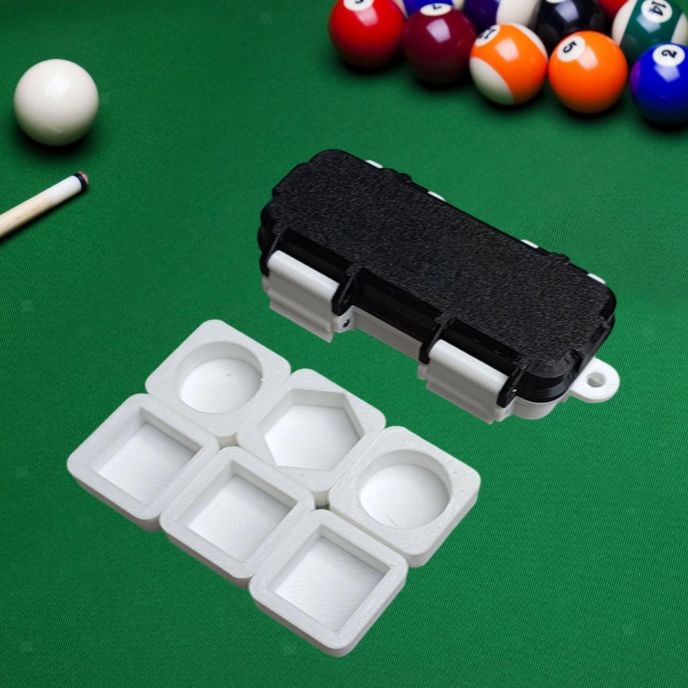 Pool Chalk Holder Organizer Lightweight Multifunction Container Billiard Cue