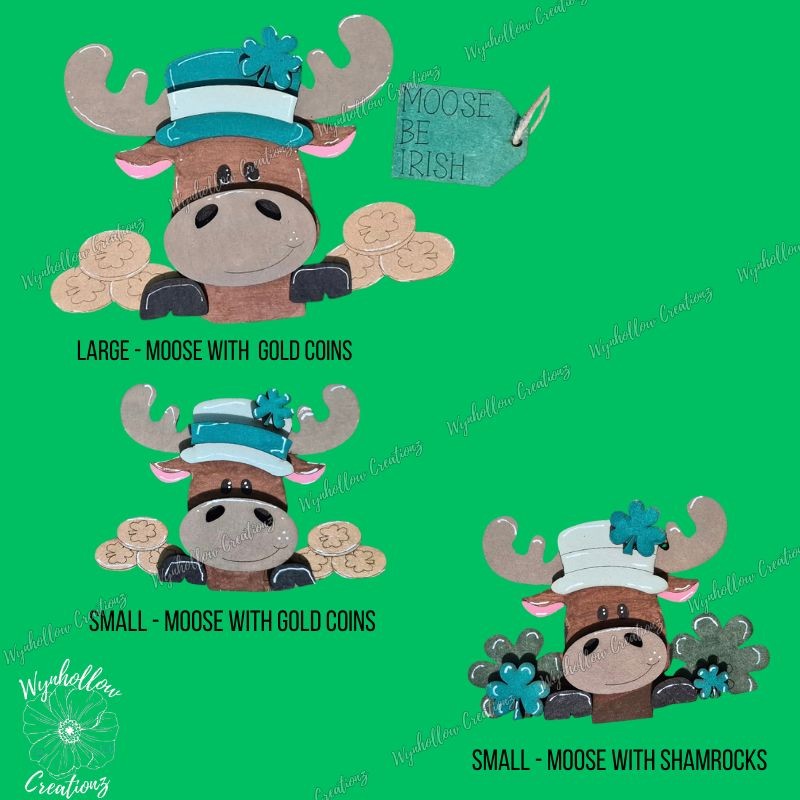 St. Patrick's Day Moose Interchangeable Basket Insert