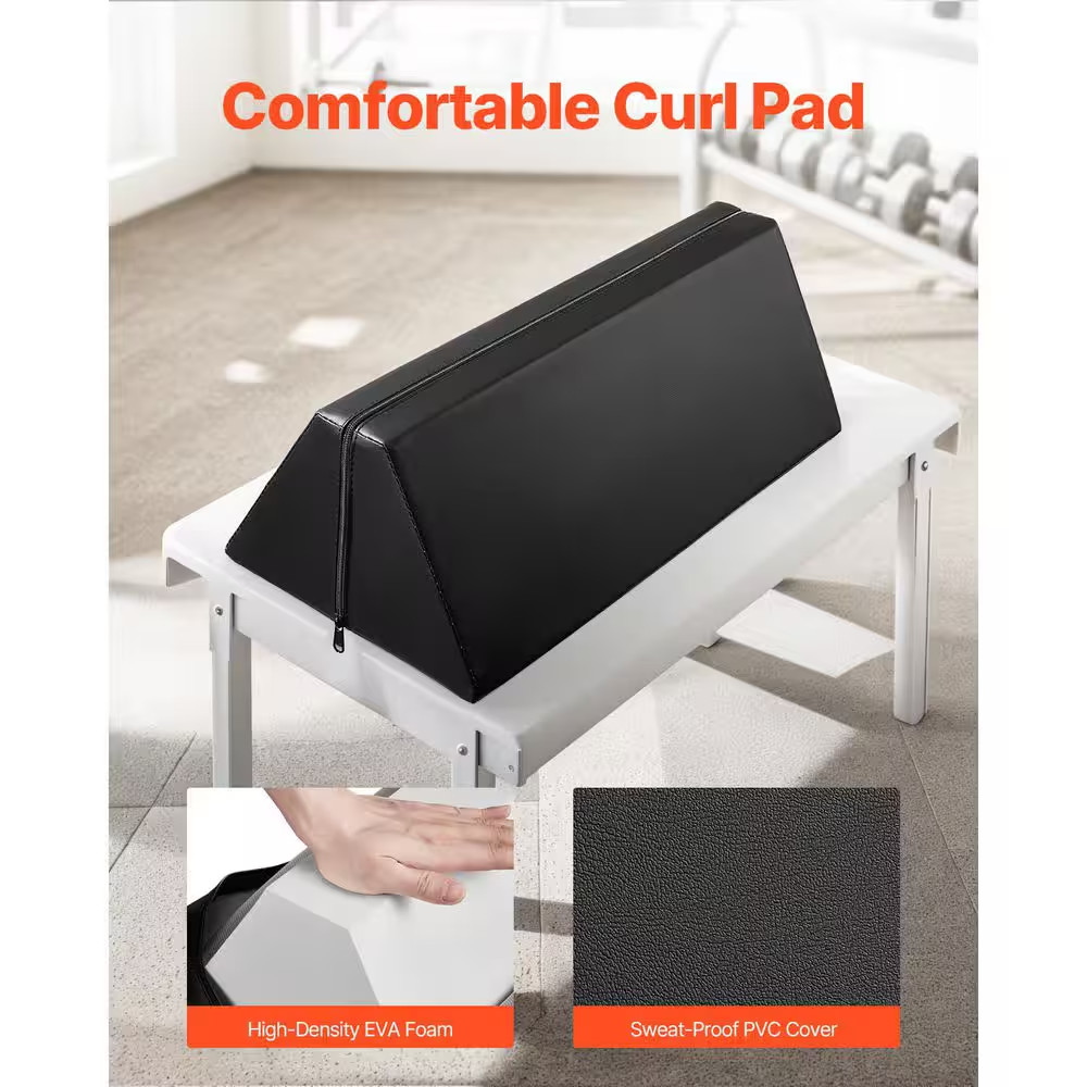 Preacher Curl Pad, Portable Preacher Pad, Space-Saving Bicep Exercise Support, E