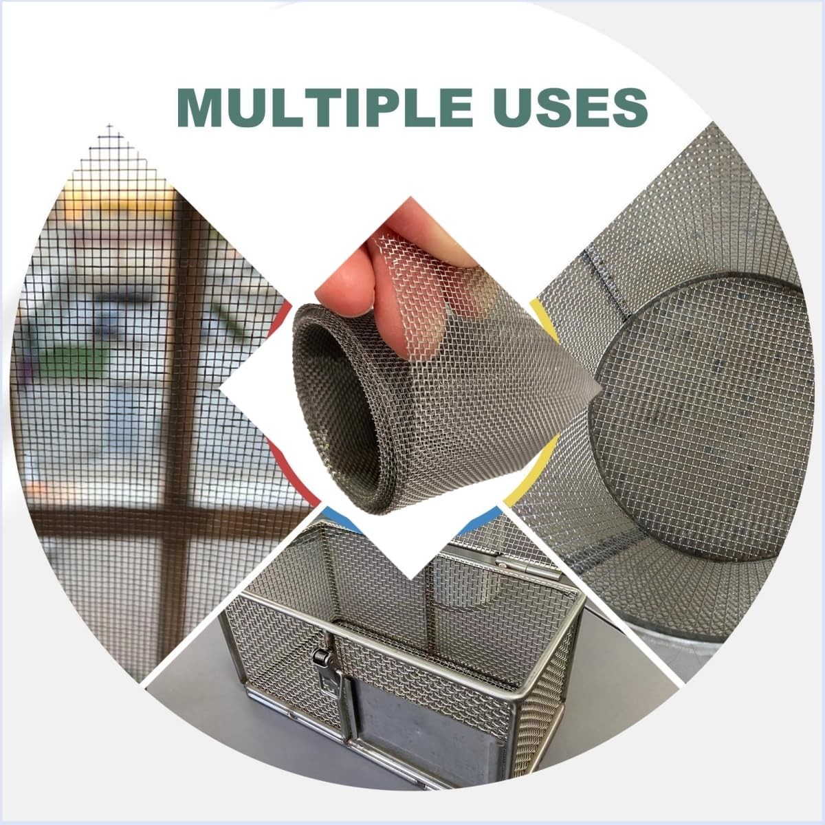 Stainless Steel Woven Wire Mesh (filter grading sheet) Metal Silk to Heavy Gauze