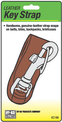 Hy-Ko KC186 Key Strap, Leather With Bolt Snap - Quantity 5