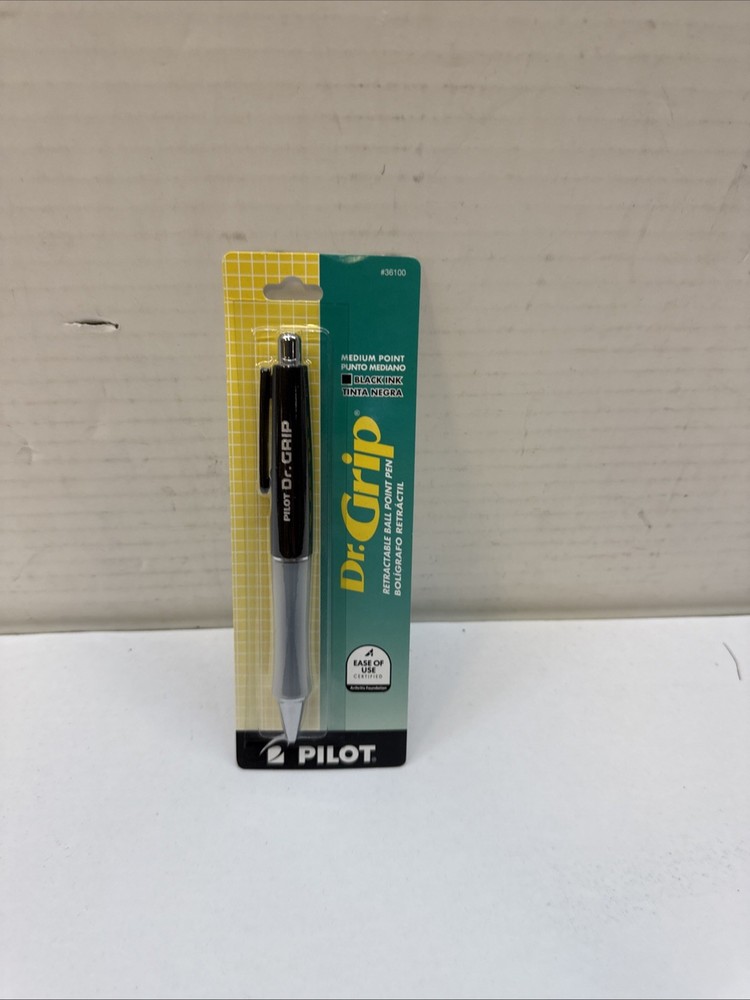Pilot Dr. Grip Retractable Ball Point Pen, Medium, Black 36100