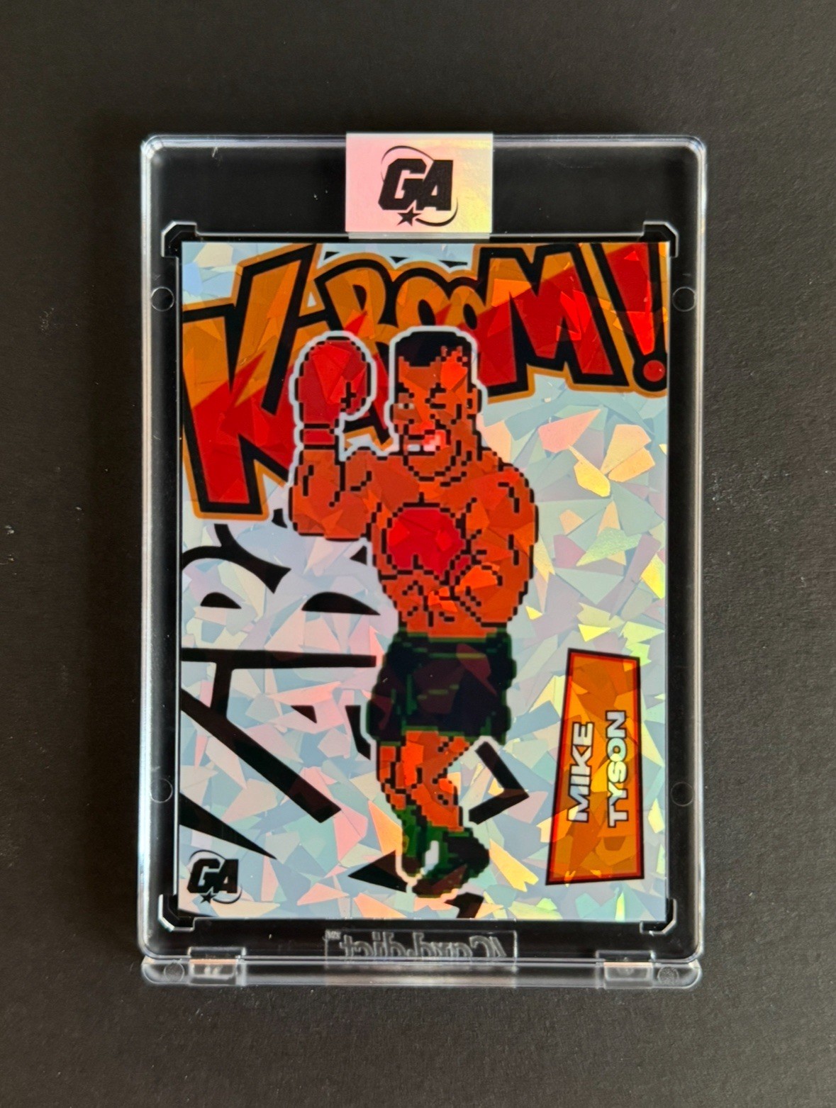 Mike Tyson Kaboom Style Novelty Trading Card Punch Out Holographic
