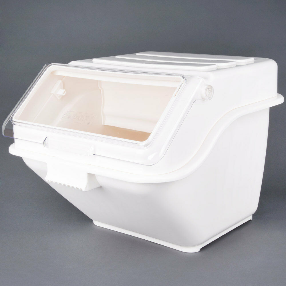12.6 Gallon 200 Cup Shelf Ingredient Bin w/ 2 1/2 Cup Measuring Flip Lid Scoop