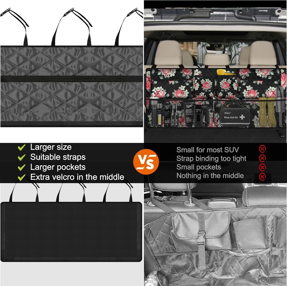 Car Trunk Storage Bag - Floral Pattern