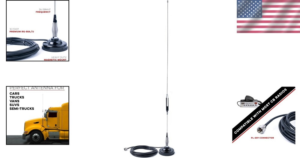 Nagoya CB-72 28" CB Antenna Kit - Universal Coverage