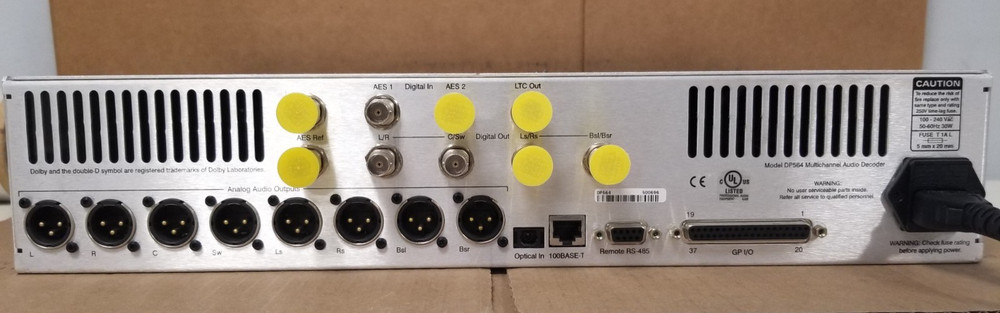 PARTS! Dolby DP-564 ProLogic Multichannel Decoder (TESTED TO POWER ON)