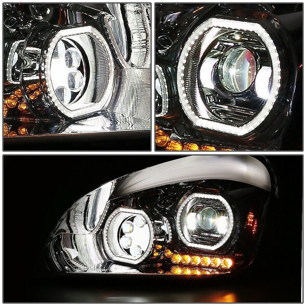 FREIGHTLINER CASCADIA 08-17 FULL LED HEADLIGHT CHROME PAIR (DRIVER & PASSENGER)