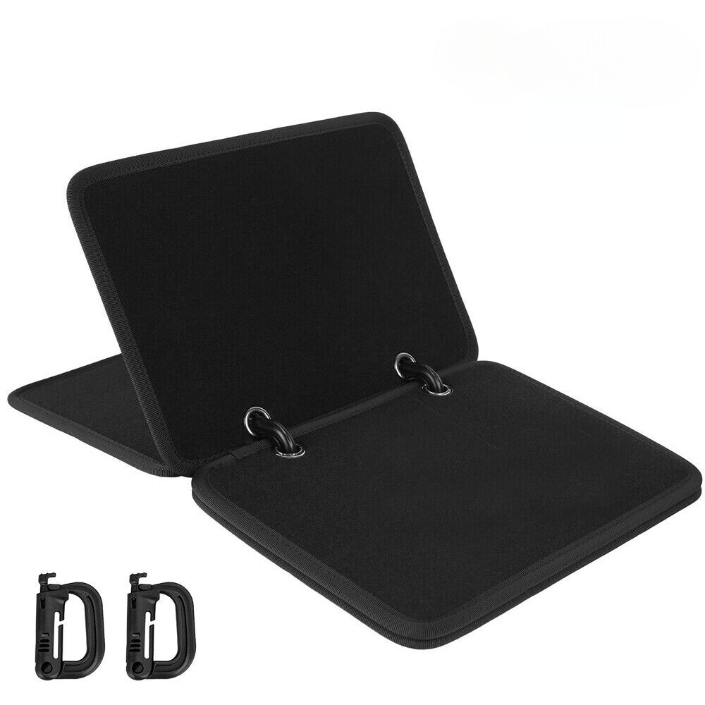 1 Set Tactical Patch Booklet Organizer Black Flip-Page Patch Book Mini Display