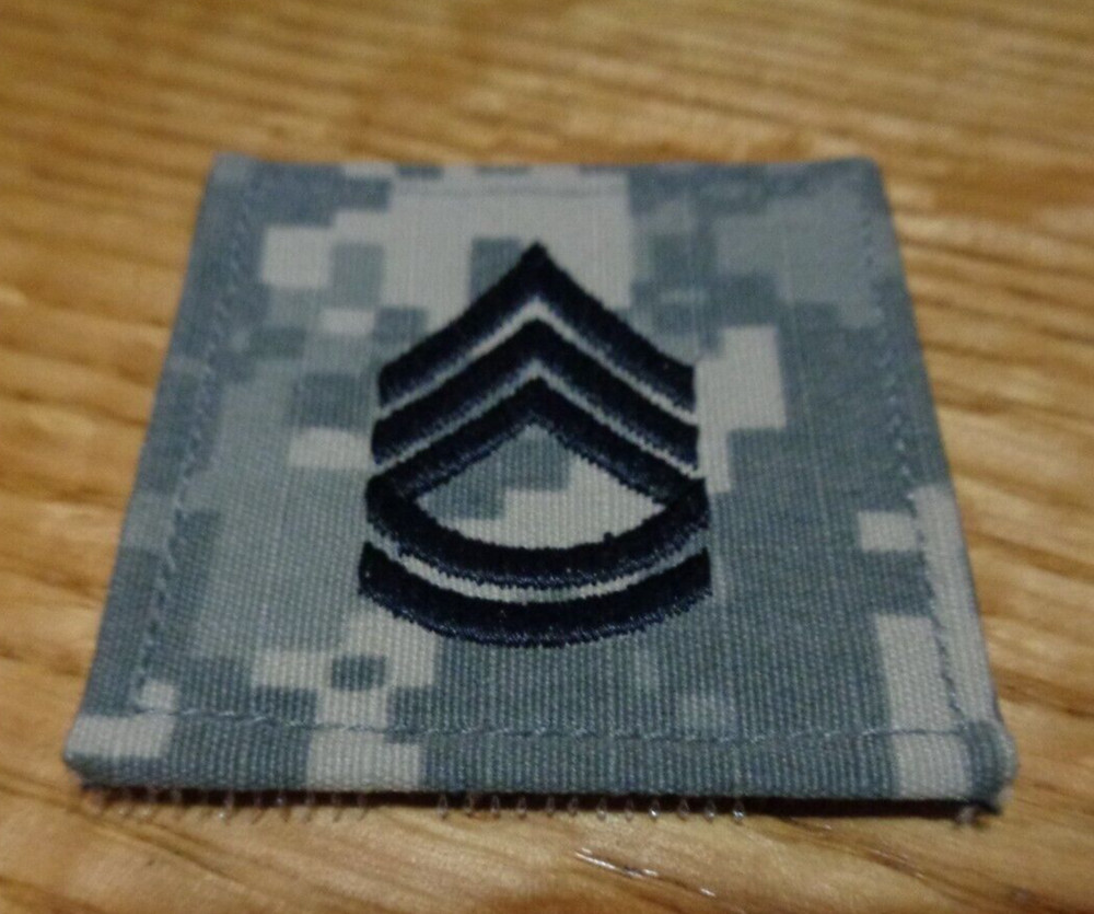 ACU E7 SERGEANT FIRST CLASS SFC Rank Patch Hook Fastener 2” X2” US Army  NWOT