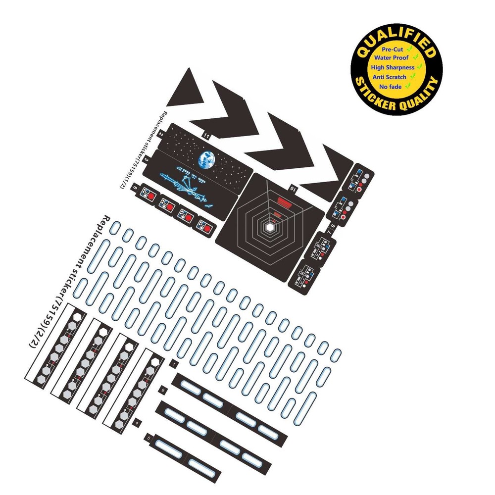 Replacement sticker for set 75159 Precut sticker