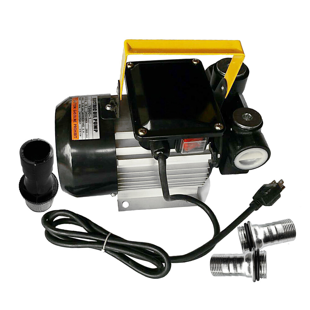 16GPM Portable Commercial Self Priming Electric Oil Pump Transfer Fuel Diesel