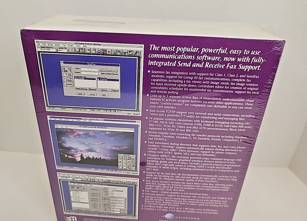 ProComm Plus for Windows Data & Fax Communication Software Ver 2.11 - New Sealed