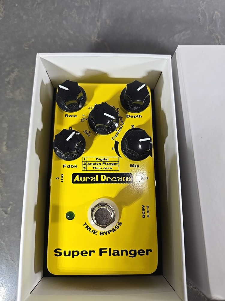 Aural Dream SUPER FLANGER Guitar Effect Pedal True Bypass Solid Alloy Build
