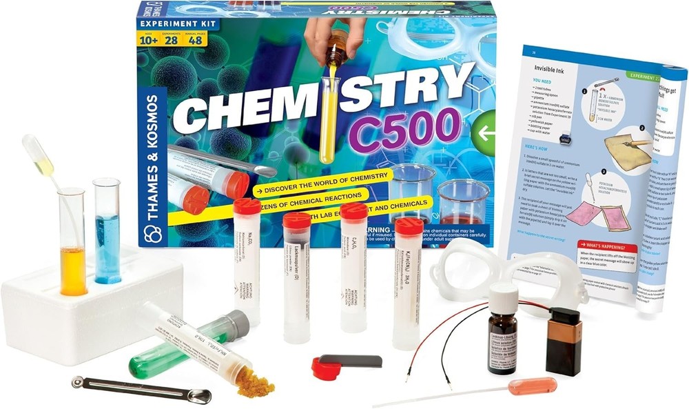 Introductory Chemistry Science Kit: 28 Experiments & 48 Page Guide for Ages 10+